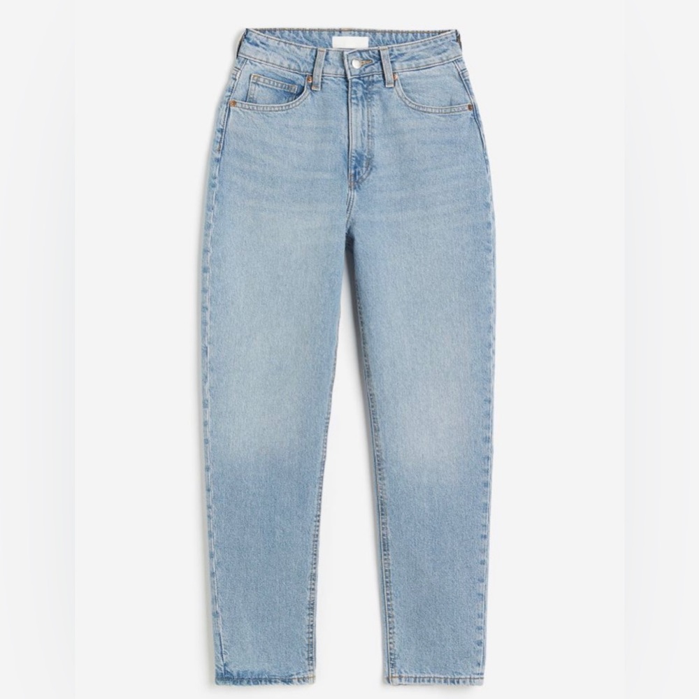 H&M | Slim Mom High Ankle Jeans | Light Denim Blue